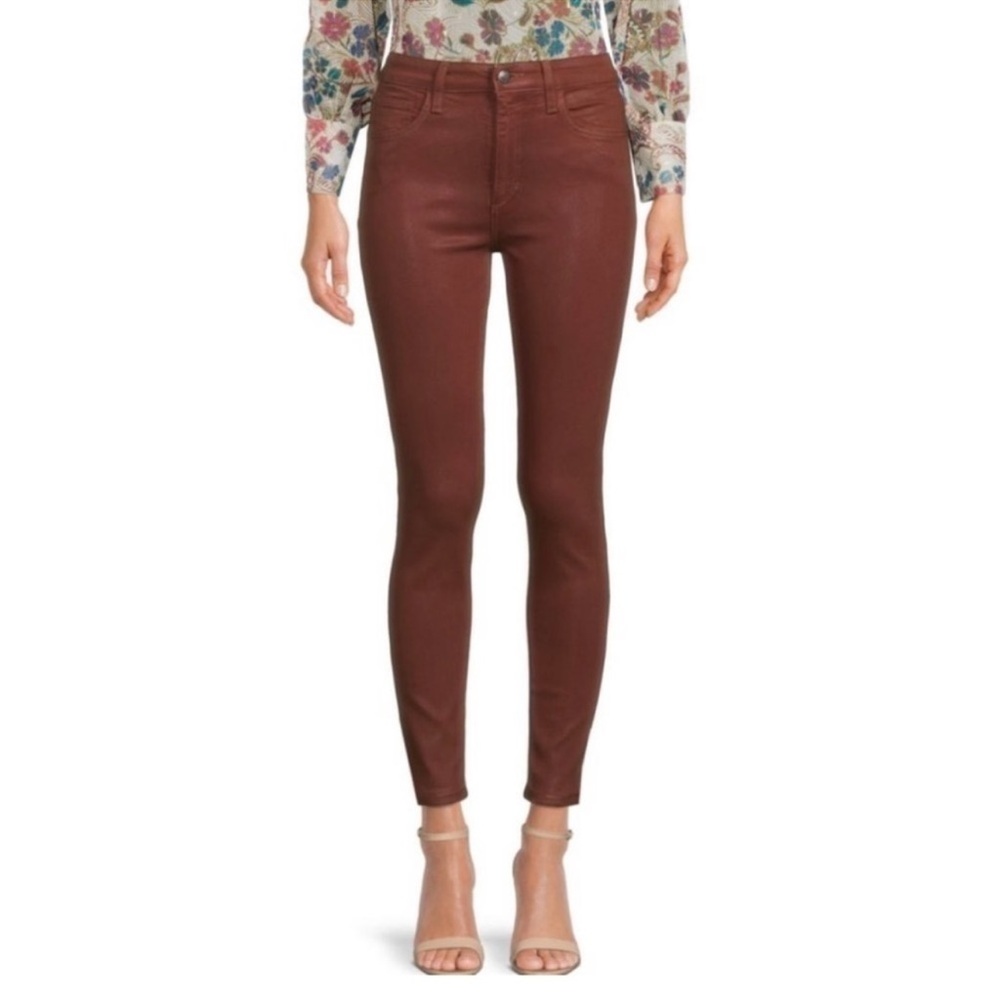 Joes Jeans High Rise Skinny size 29 Saddleback Coated Burnt Orange Pants Stretch